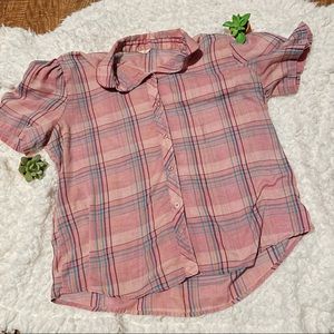 vintage plaid button up
